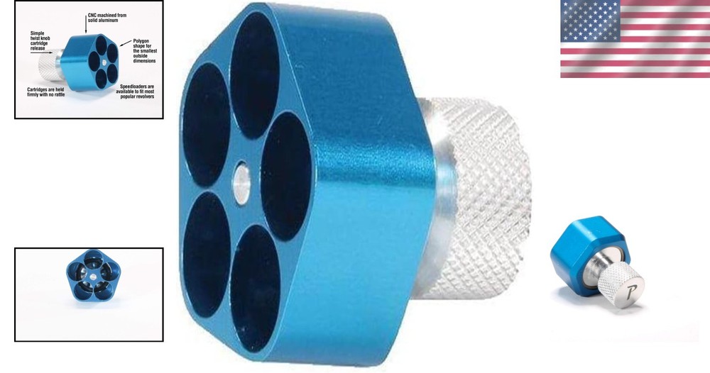 Compact 5 Shot Revolver Speedloader for J Frame, .38 Special