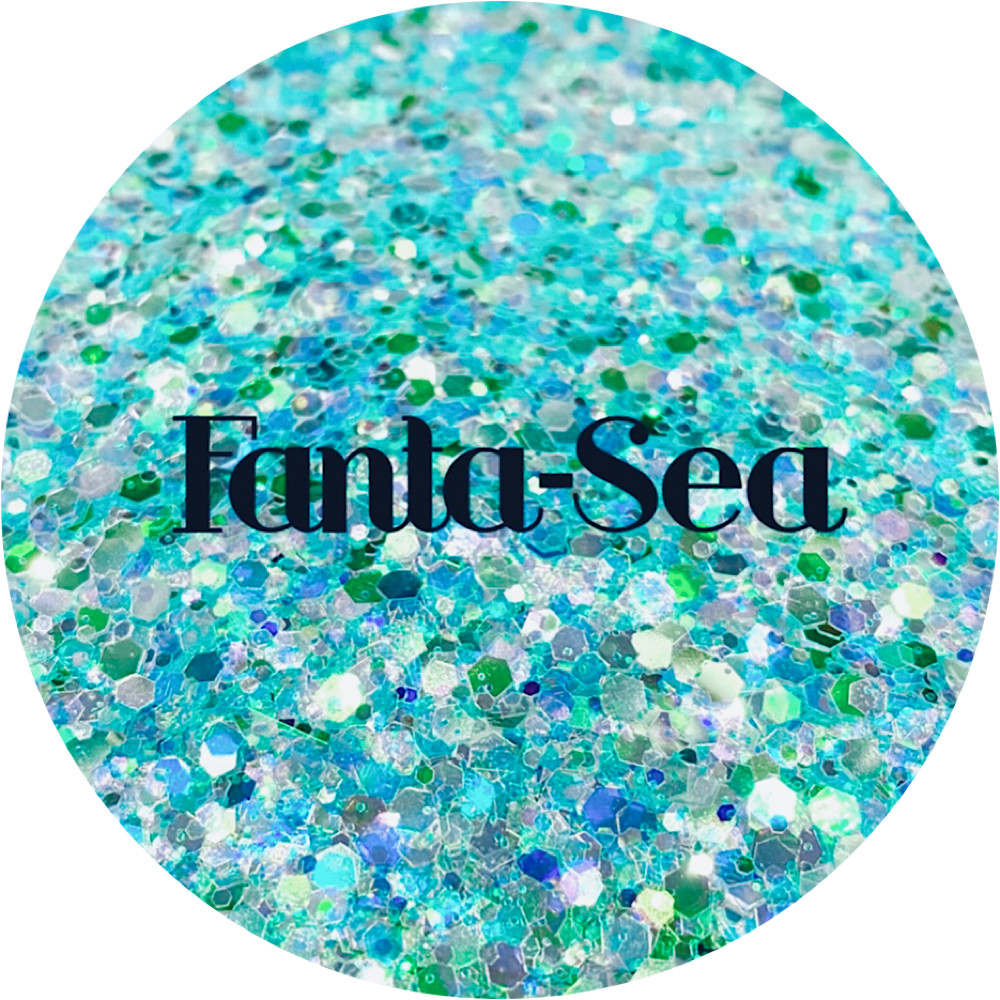Premium Polyester Glitter - Blue Teal Iridescent Chunky Mix