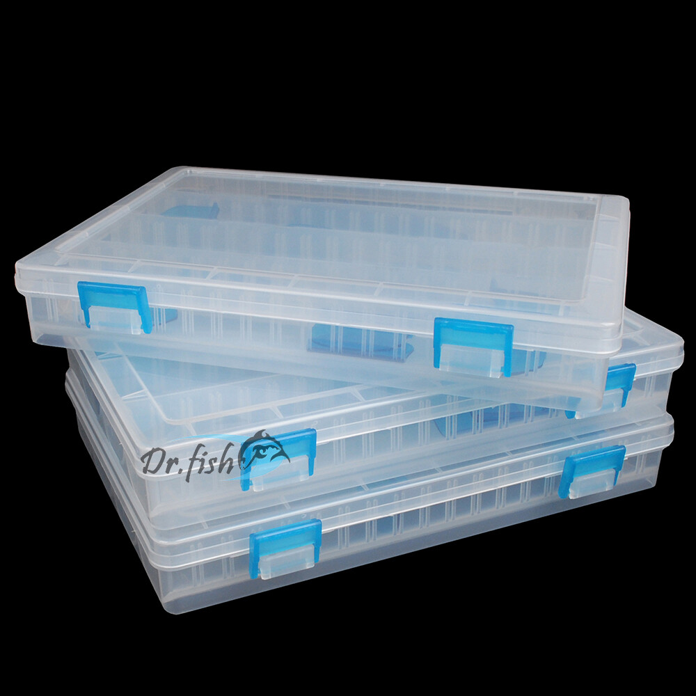 Fishing Tackle Box Lure Bait Hook Storage Compartment Case Waterproof Adjustable