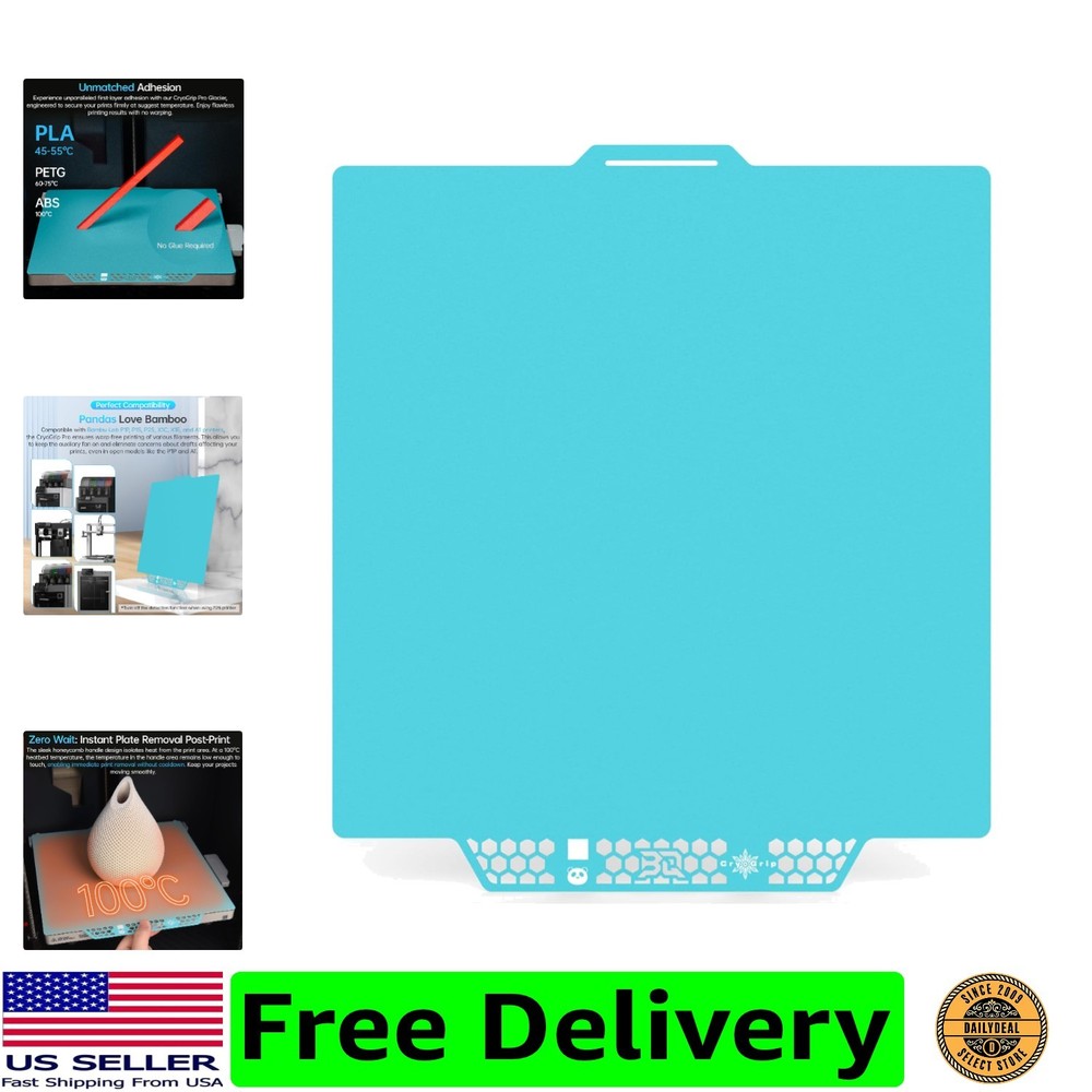 CryoGrip Pro Glacier 257mm Double-Sided Build Plate for Bambu-Lab Printers