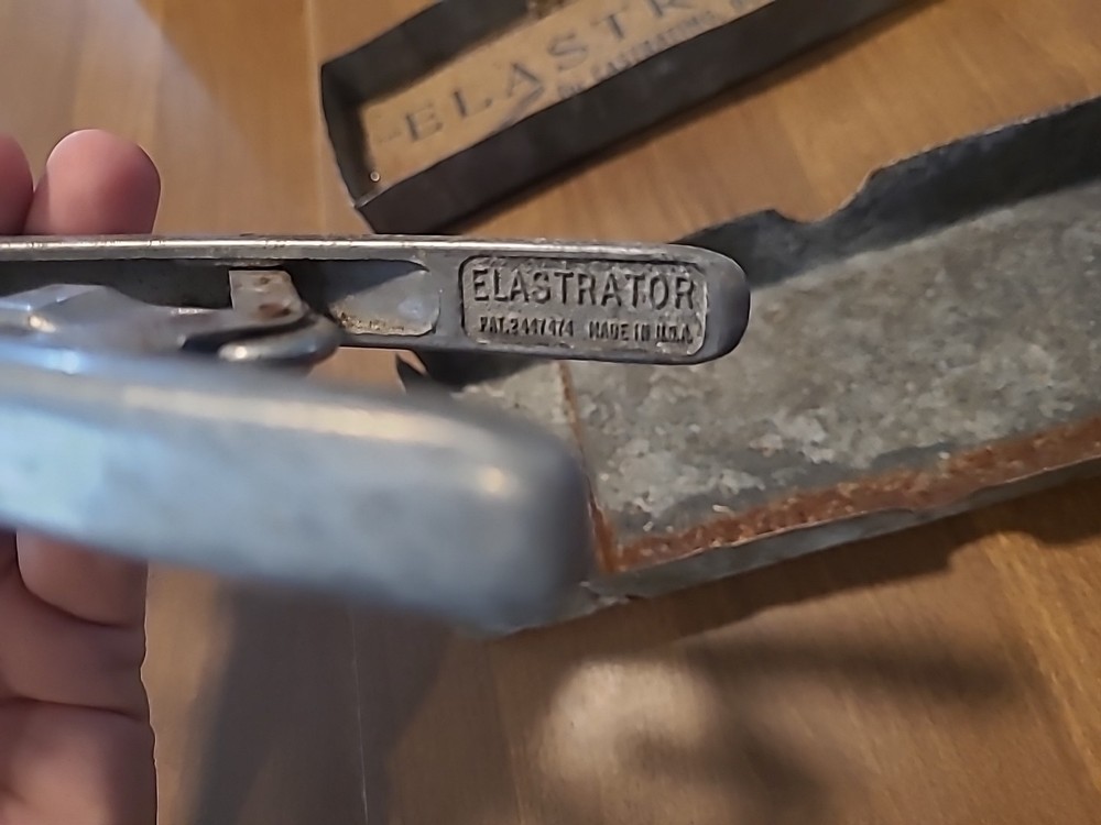 Vintage Elastrator Tool With Original Metal Box