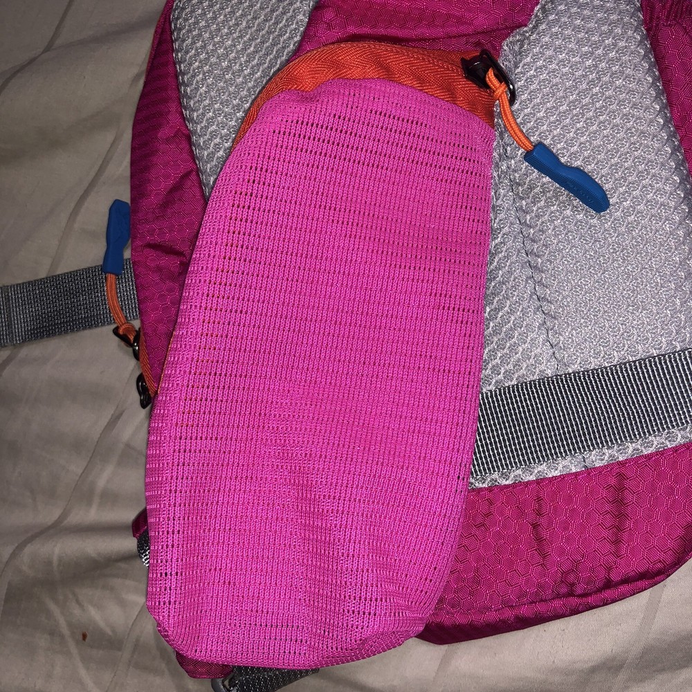 Tanluhu nylon slingpack, Pink/Orange chest, shoulder back pack, lightweight