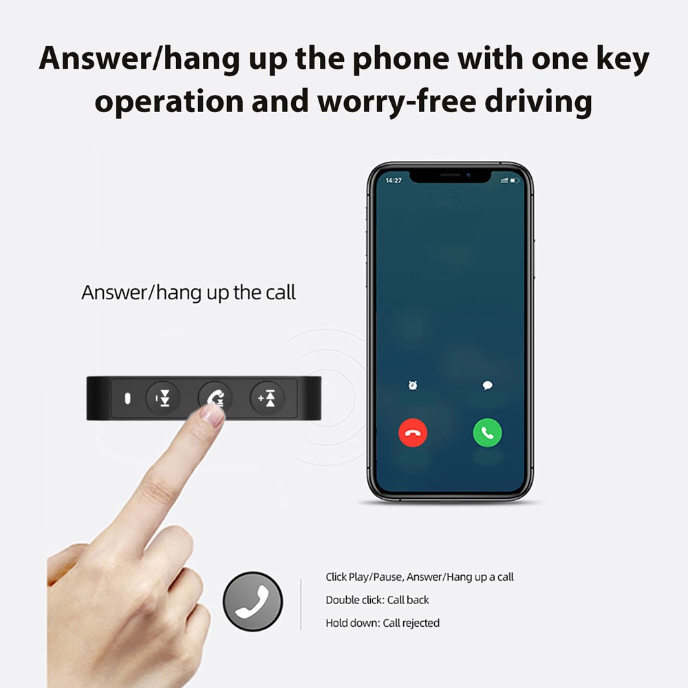 Wireless Bluetooth Motorcycle Steering Wheel Media Remote Control Waterproof