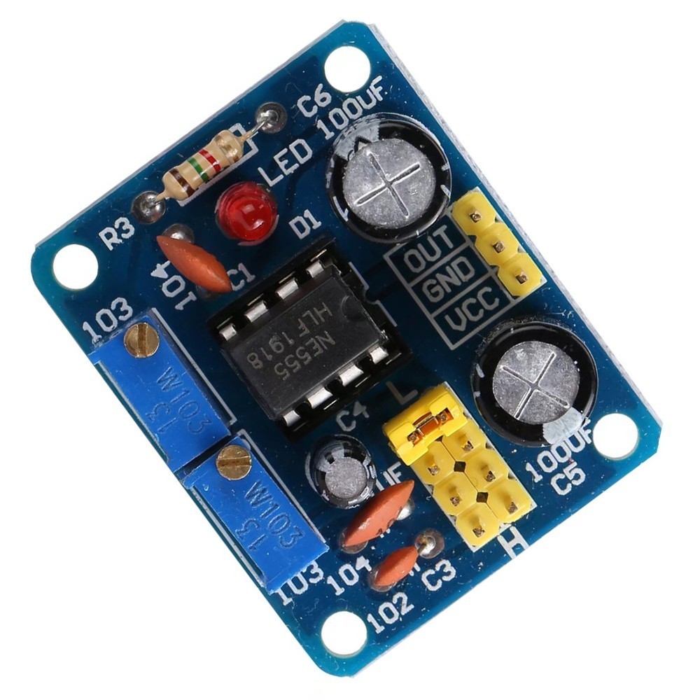 NE555 Pulse Frequency Generator Module with LED Indication and Compact Design