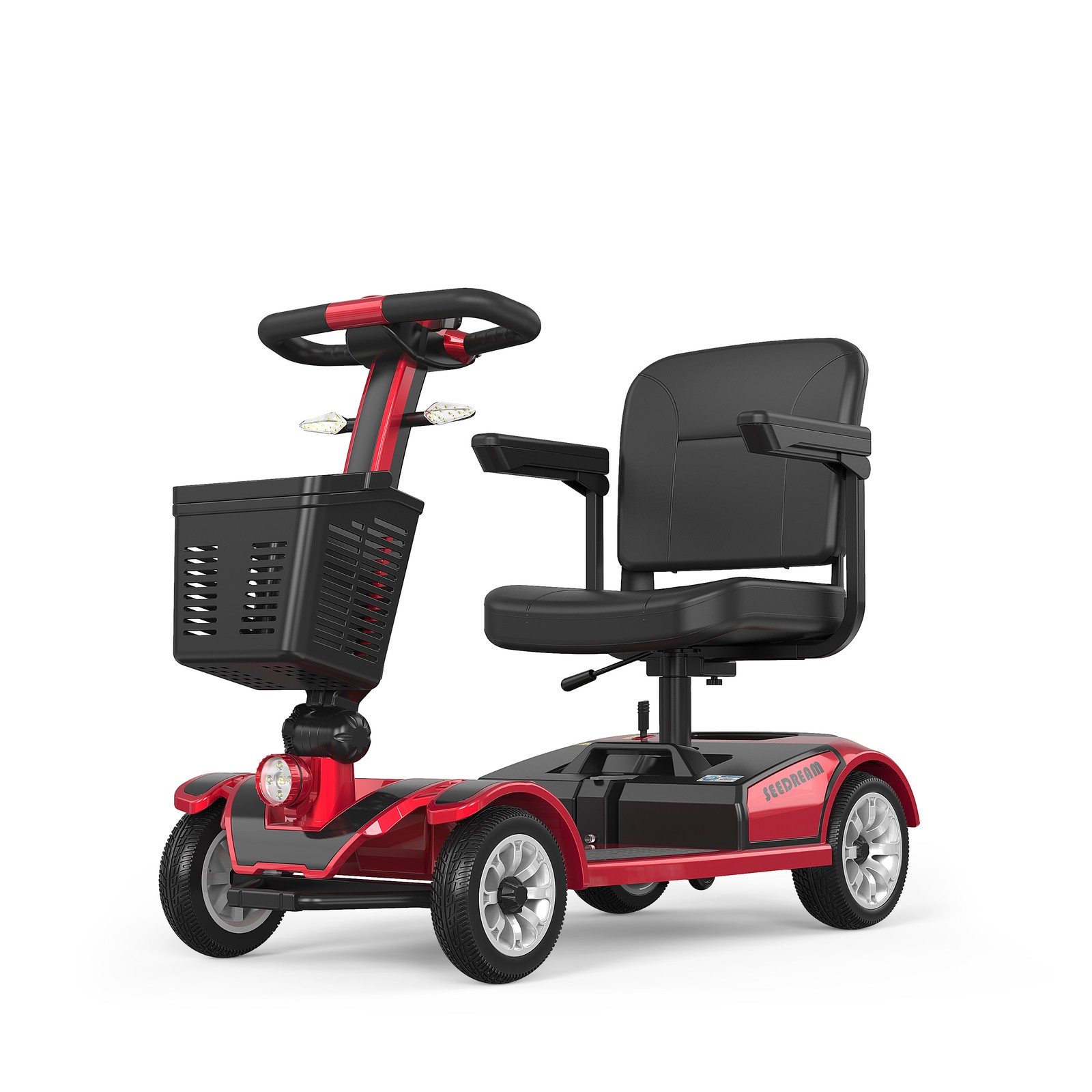 4 Wheel Electric Mobility Scooter for Adults & Seniors, 300W Motor, 15° Climbing