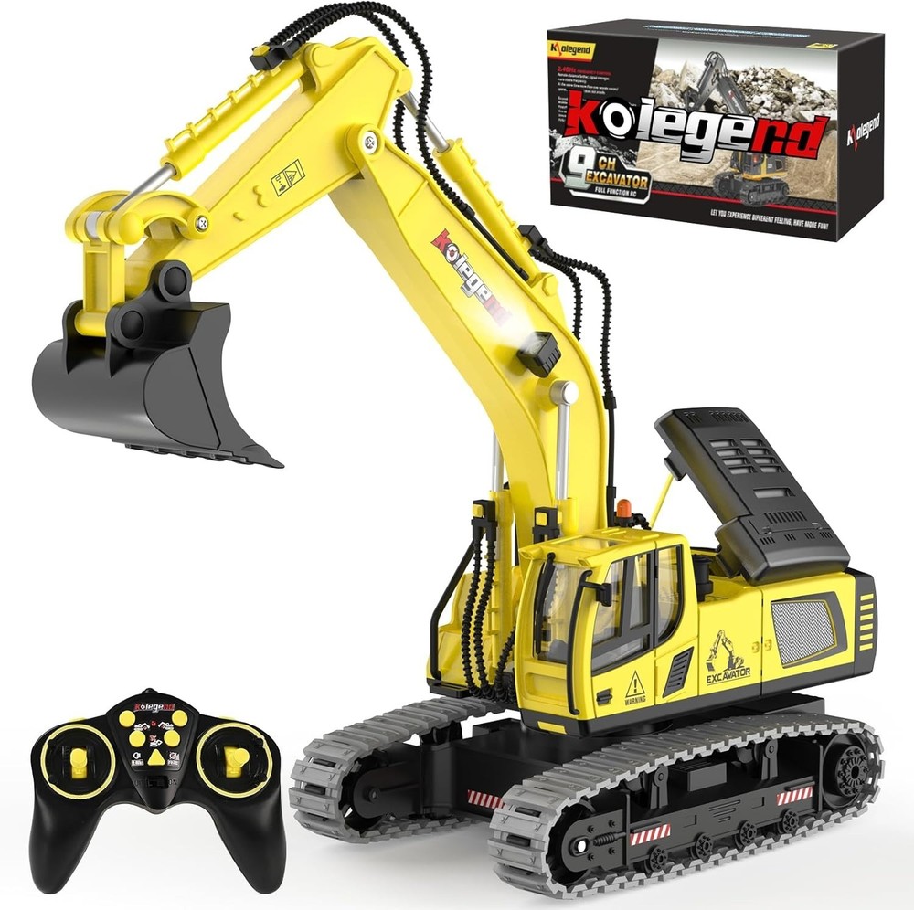 Full Function RC Excavator 16" - 11 Channel, Rechargeable Battery Power