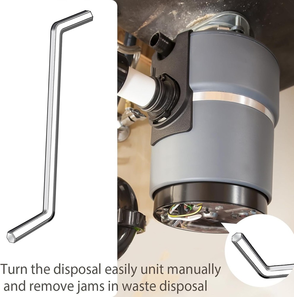 Garbage Disposal Wrench Silver 1 Pack