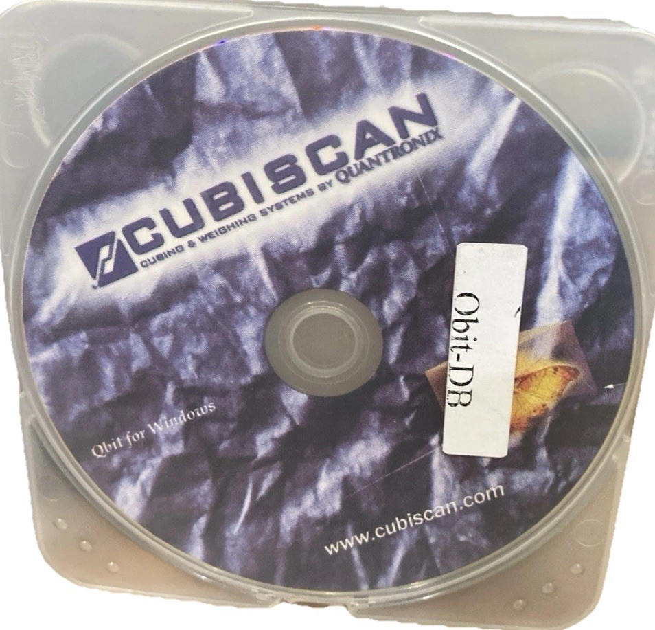 Cubiscan Qbit-DB Orbit DB Software Disc Windows Warehouse Dimensioning