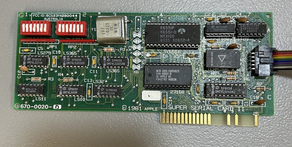 Apple II Super Serial Card w/cable