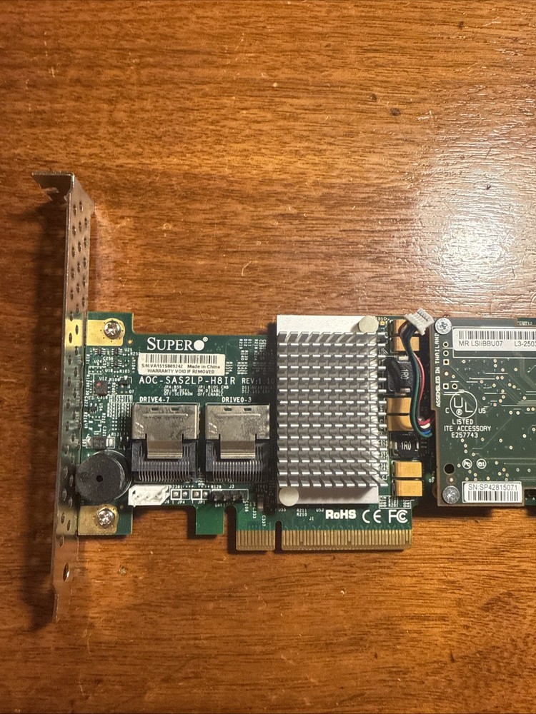 SuperMicro AOC-SAS2LP-H8IR PCI Express x8 SAS SATA RAID Controller