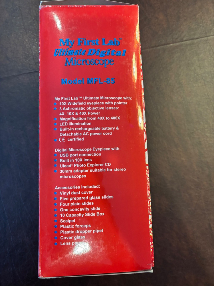 My First Lab Ultimate Digital Microscope Model MFL-85 - with Accessory Kit/Slide