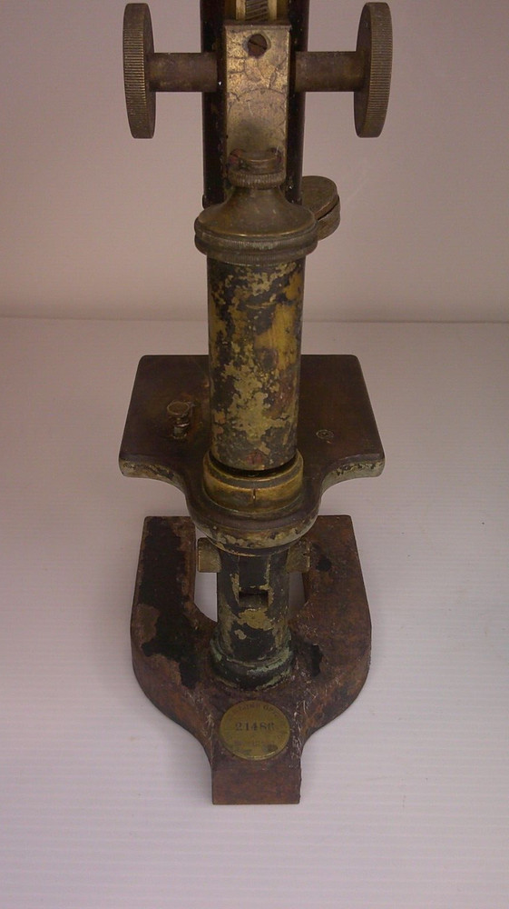 Antique Brass Bausch & Lomb Microscope monocular missing Lense Z130