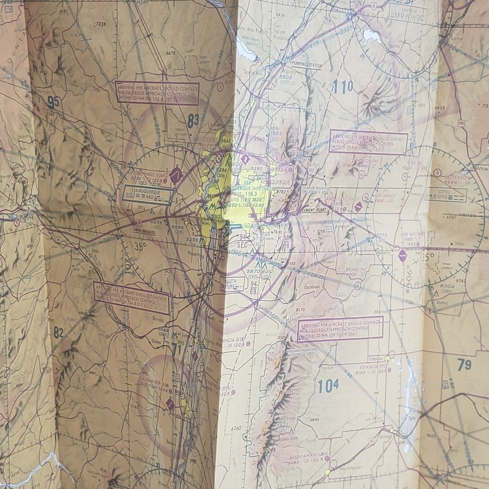 Aeronautical Chart Albuquerque 1995