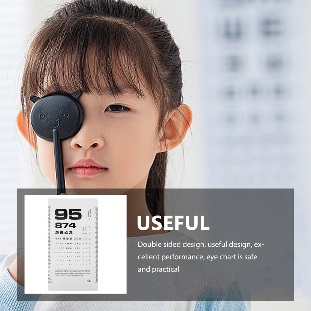 Plastic Eye Chart Vision Testing Eye Chart Portable Eye Chart Double Sided Eye