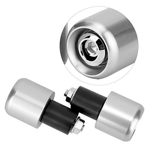2Pcs Motorcycle Handle Bar End Plug, Easy Installation and Direct Silver