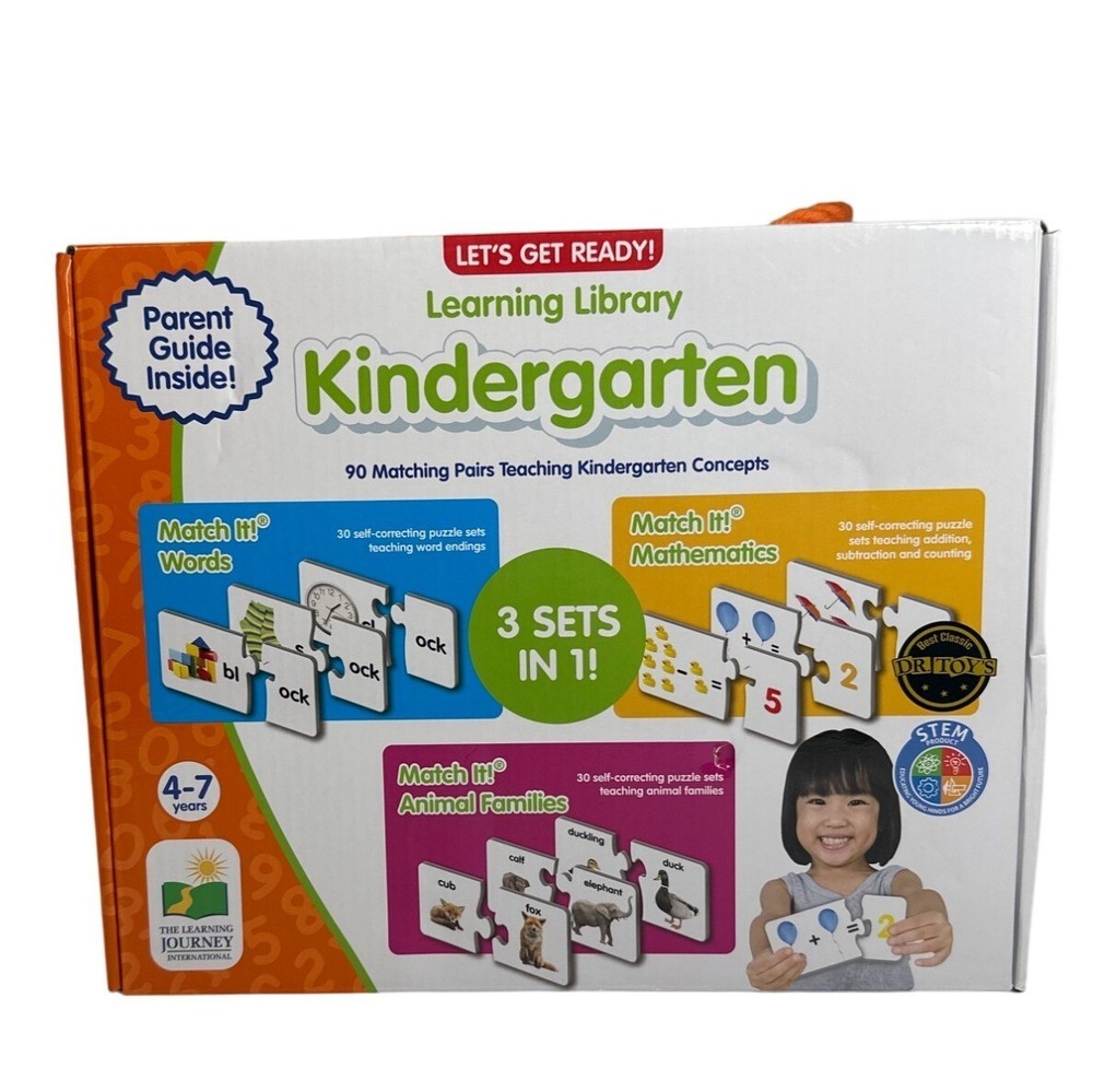 Lets Get Ready! Learning Library Kindergarten Educational Game Set Complete