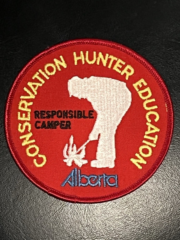 ALBERTA "CONSERVATION HUNTER EDUCATION" PATCH RESPONSIBLE CAMPER