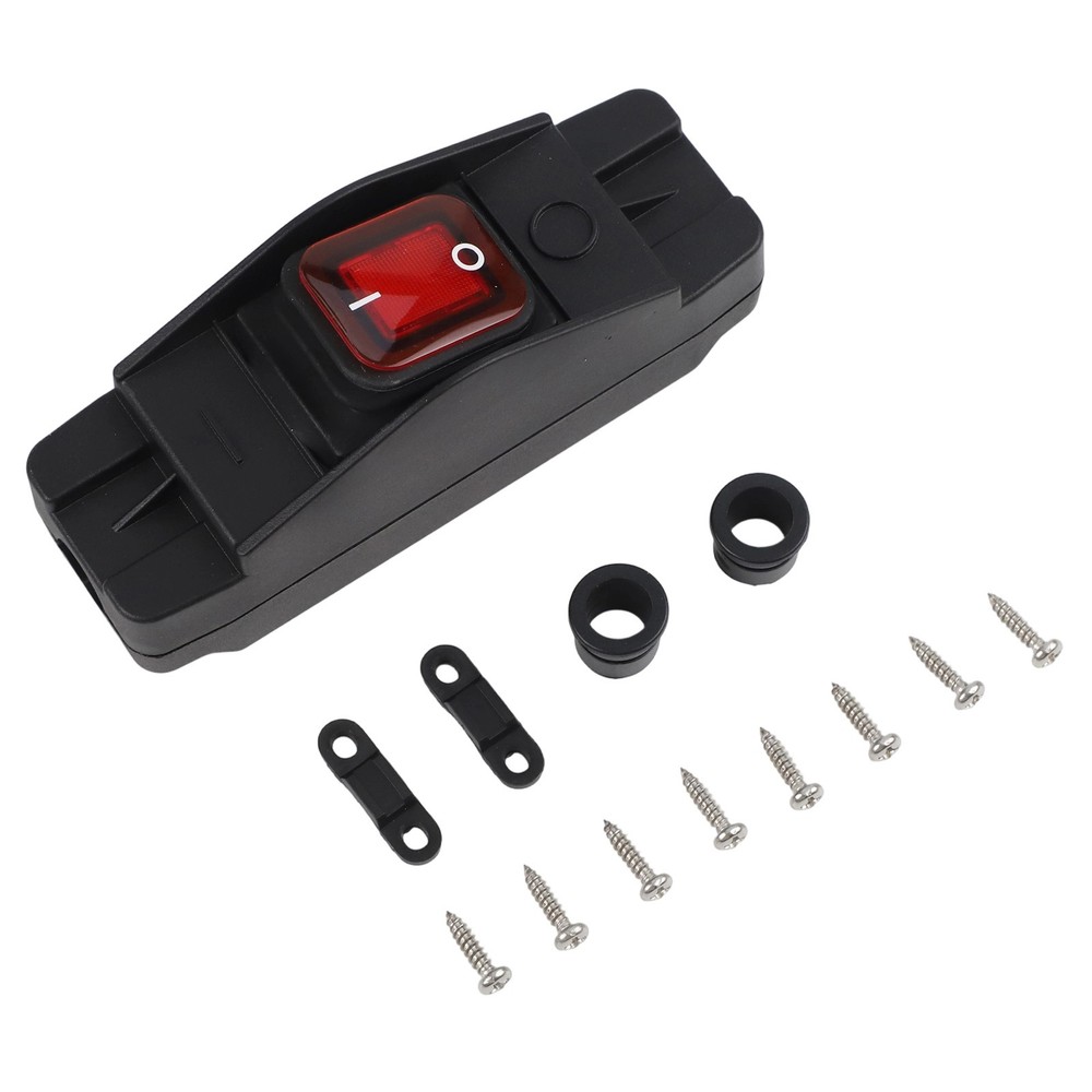 Garden IP65 Waterproof Cable Switch 6A 250V AC for Outdoor Electrical Use