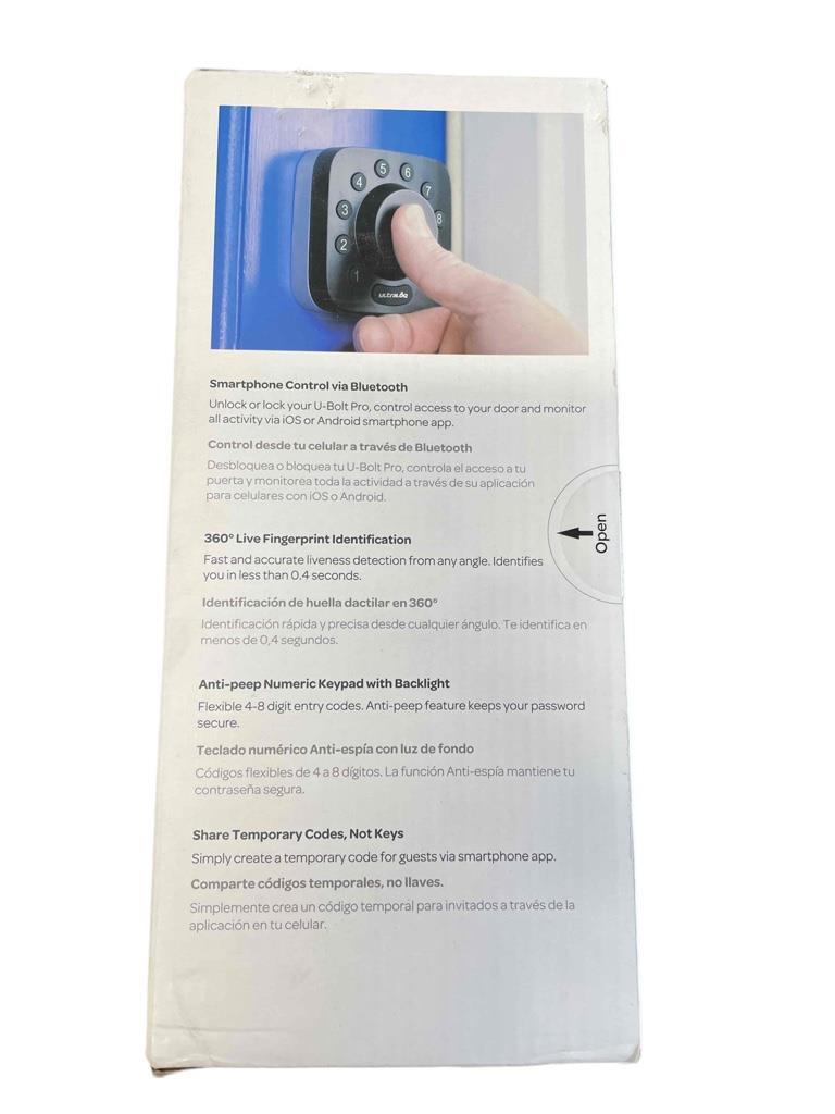 Ultraloq Smart Deadbolt U-Bolt Pro & UB01 V2.08 Keypad, Fingerprint, Bluetooth