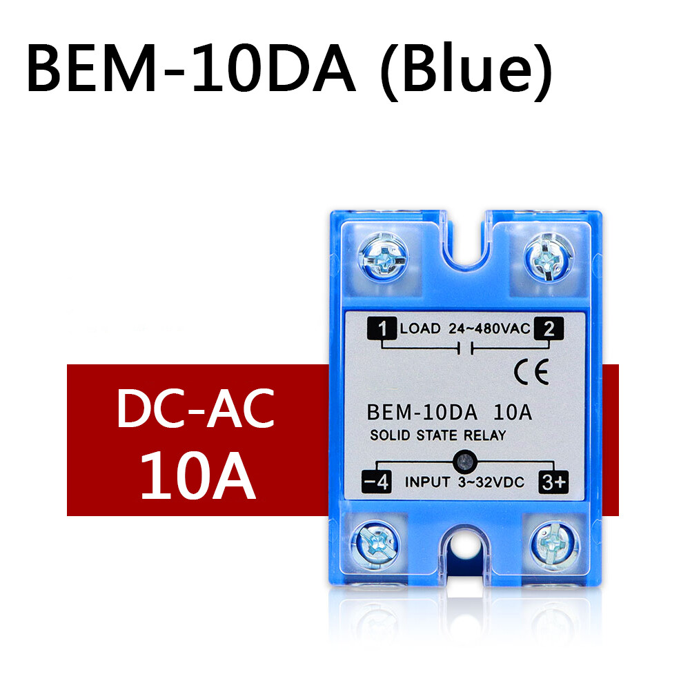 10A - 100A Single Phase BEM Solid State Relays Module DC 4V-32V to AC 24V-480V