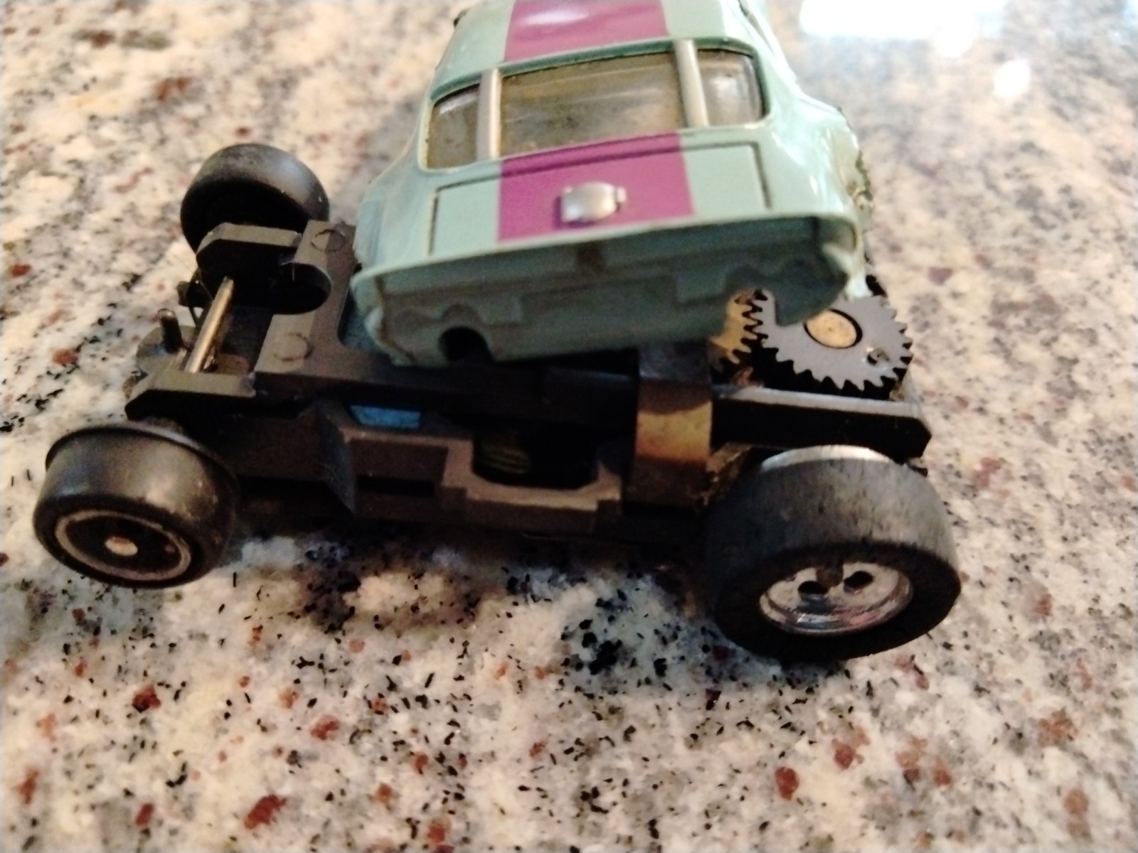 AS IS VTG Aurora AFX Camaro Z28 Slot Car Body HO Blue Purple #3 Untested