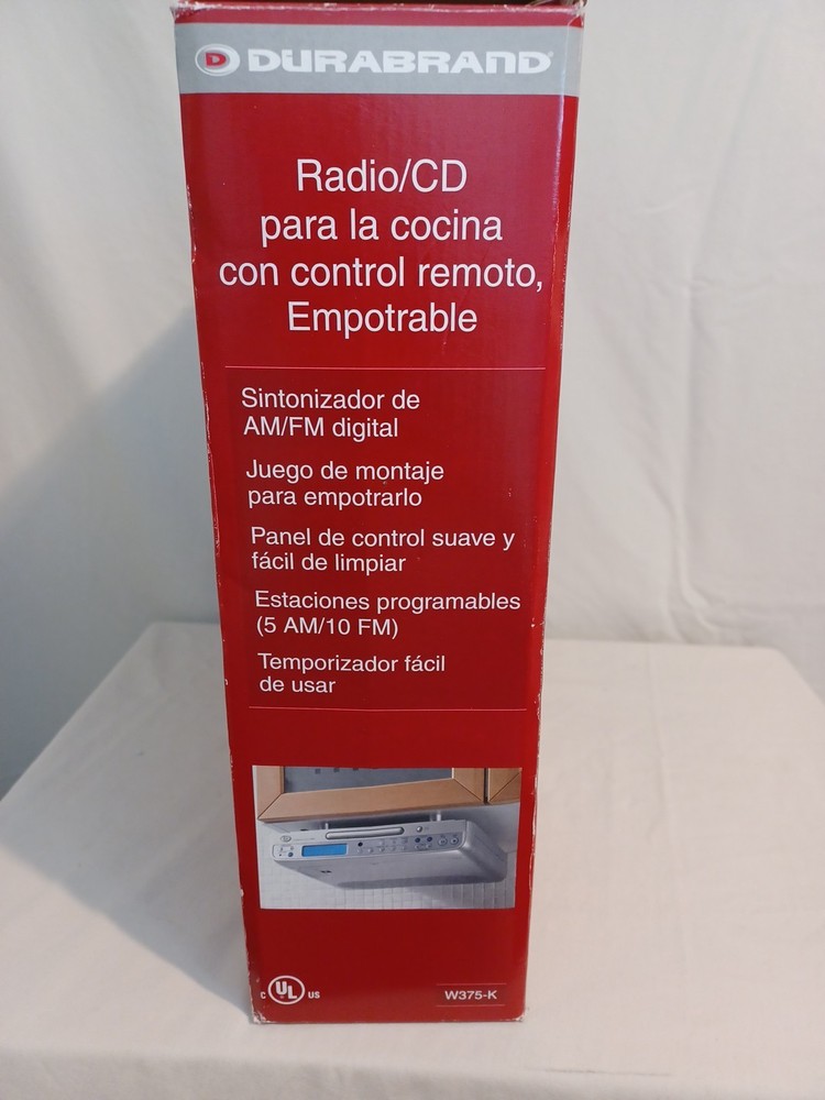 Durabrand Under Cabinet CD Radio Player w/ Remote *CD Player Does Not Work*