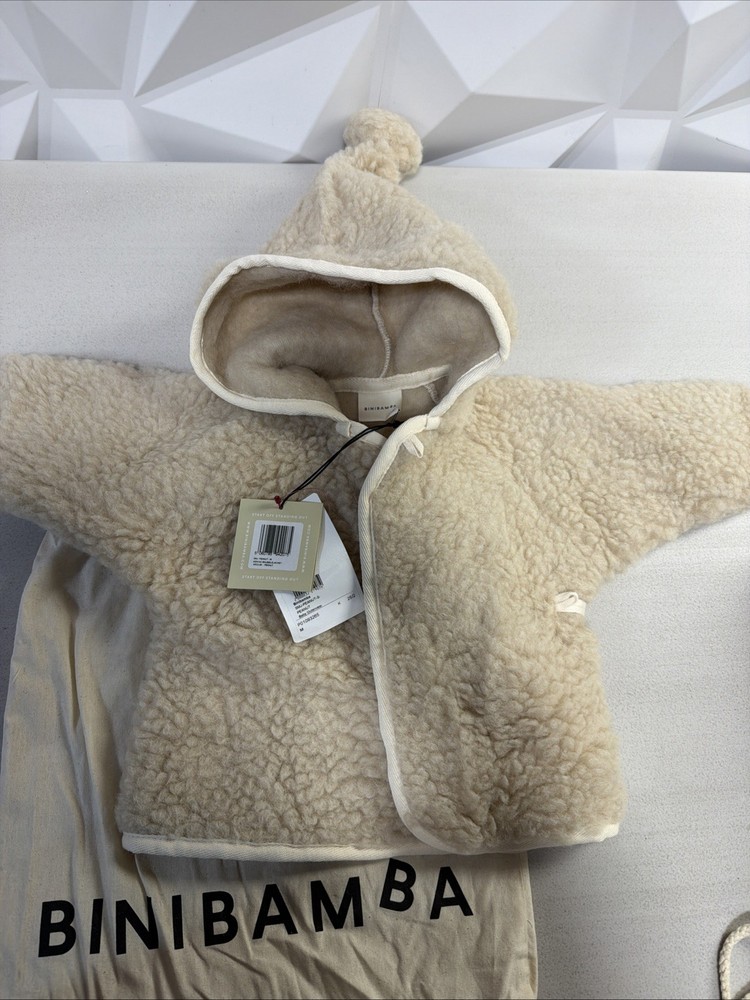 BINIBAMBA MERINO SNUGGLE JACKET SIZE MEDIUM