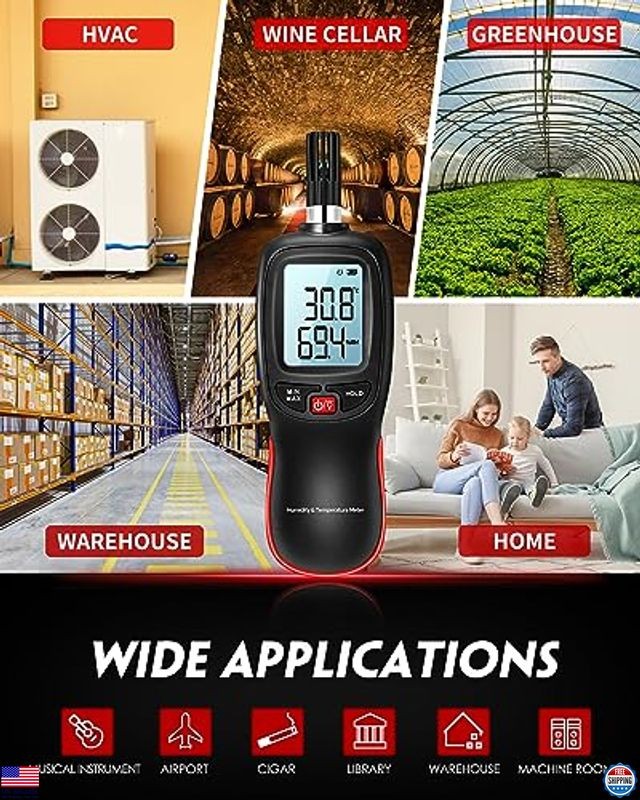 WT83 Temperature Humidity Meter, High Precision Thermometer Hygrometer with