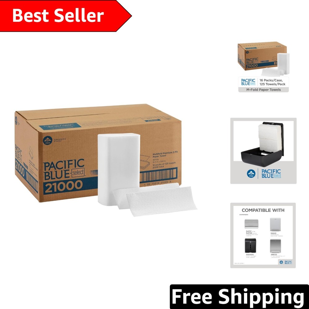 Pacific Blue Select  2-Ply Multifold Paper Towels - Bulk 2000 Sheets