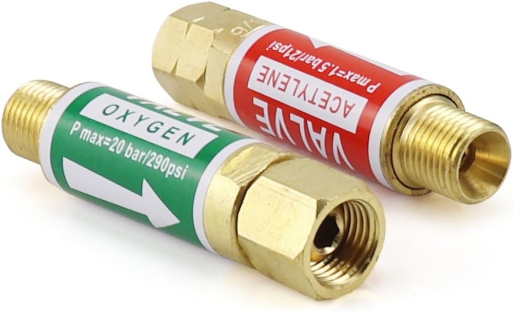 Oxygen Acetylene Flashback Arrestors Set, Torch End