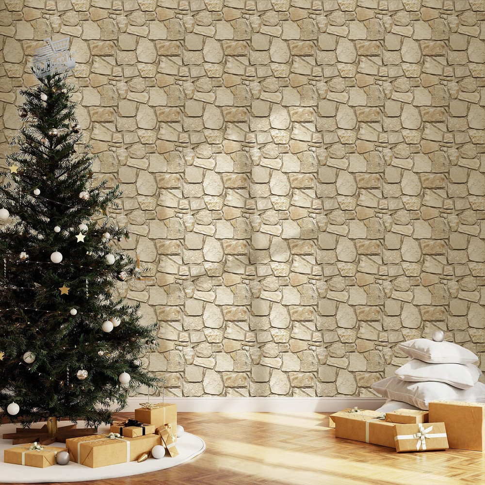 3D wall panels, stickers, stone effect, 10 pieces, stickers, effect