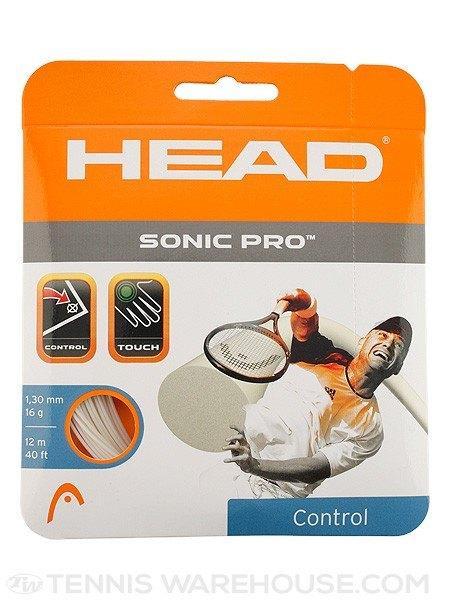 Head Sonic Pro 16 Control Tennis Racket Strings 40' White