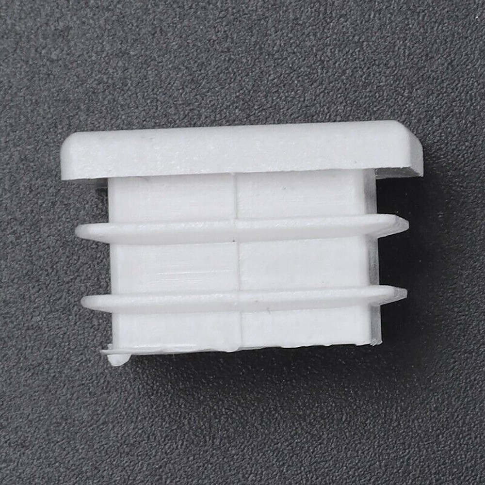 White - Square Plastic End Caps Blanking Plugs Tube Pipe Box Section Inserts