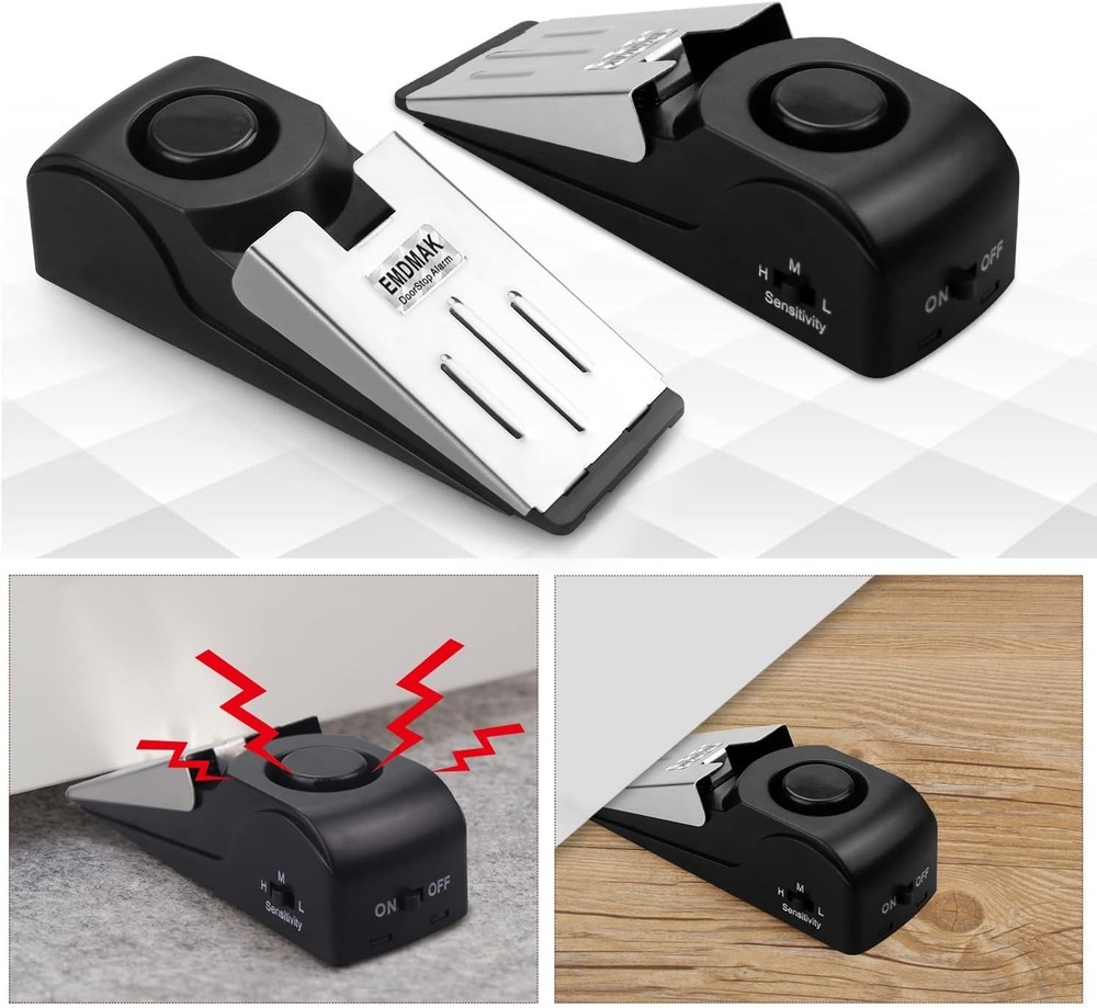 Versatile 120DB Door Stop Alarm - Adjustable Sensitivity for Ultimate Security