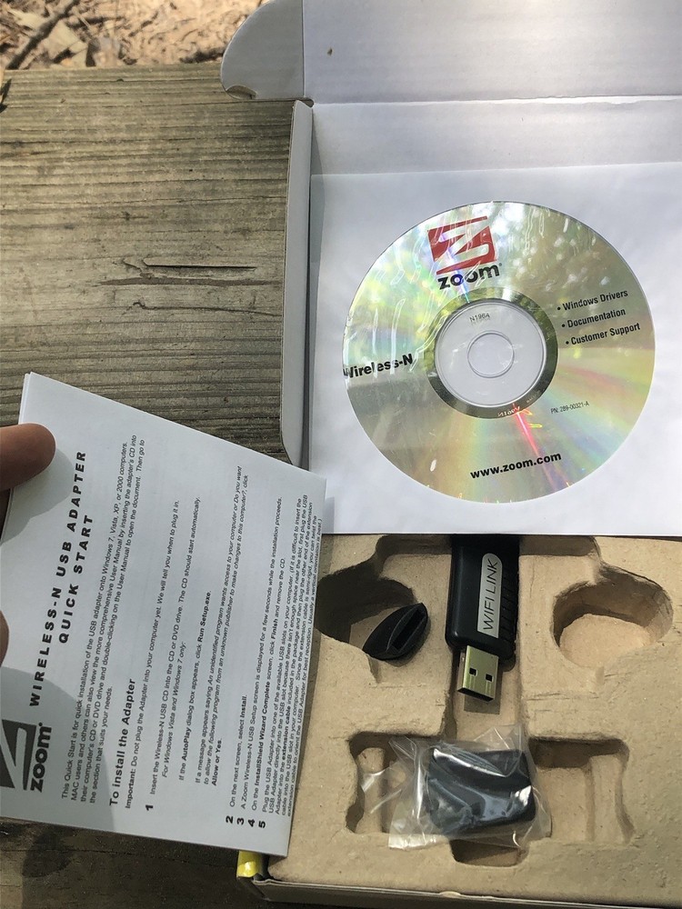 ZOOM USB WIRELESS N ADAPTER MODEL 4411 w/ CD