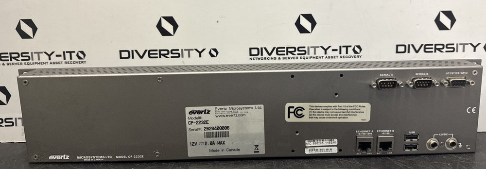 Evertz CP-2232E 32 Button 2RU Router Panel