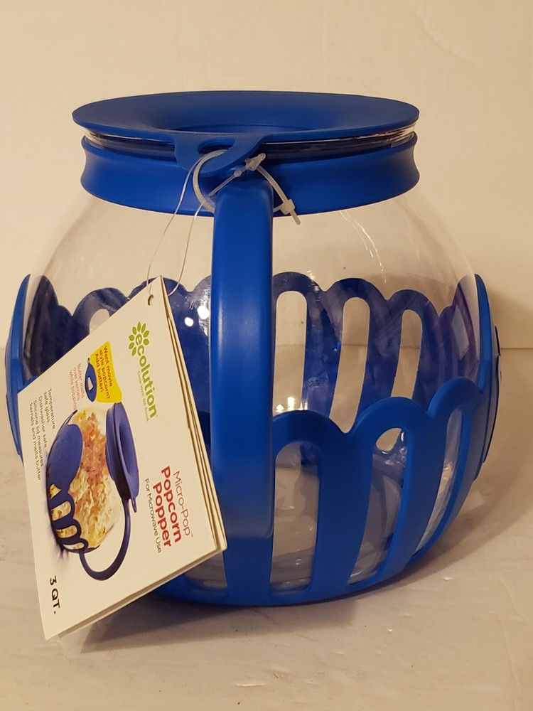 Ecolution Microwave Micro-Pop Popcorn Popper Glass 3 Qt (NEW NO BOX)