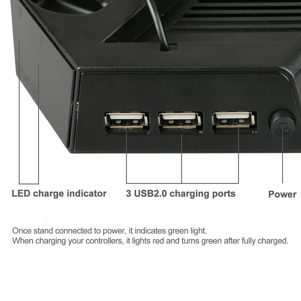 YH09 Charge Cooling Bracket for PS4 Vertical Charging Dock Stand with Fan RT
