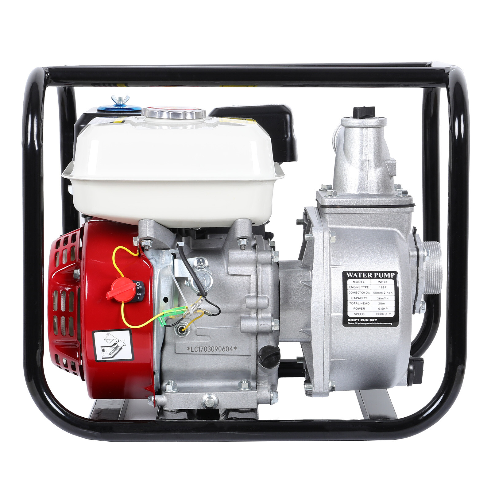 Gasoline Water Transfer Pump High-Pressure 158 GPM 6.5HP 4-Stroke Portable Pump