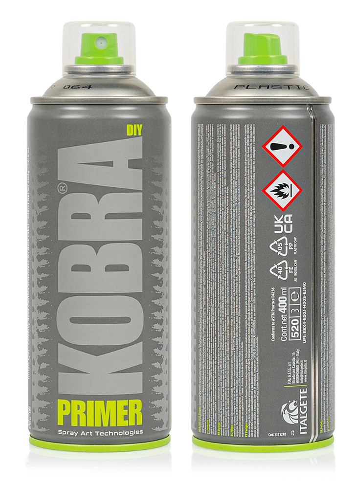 Kobra Spray Paint 400ml DYI Primer - Plastic
