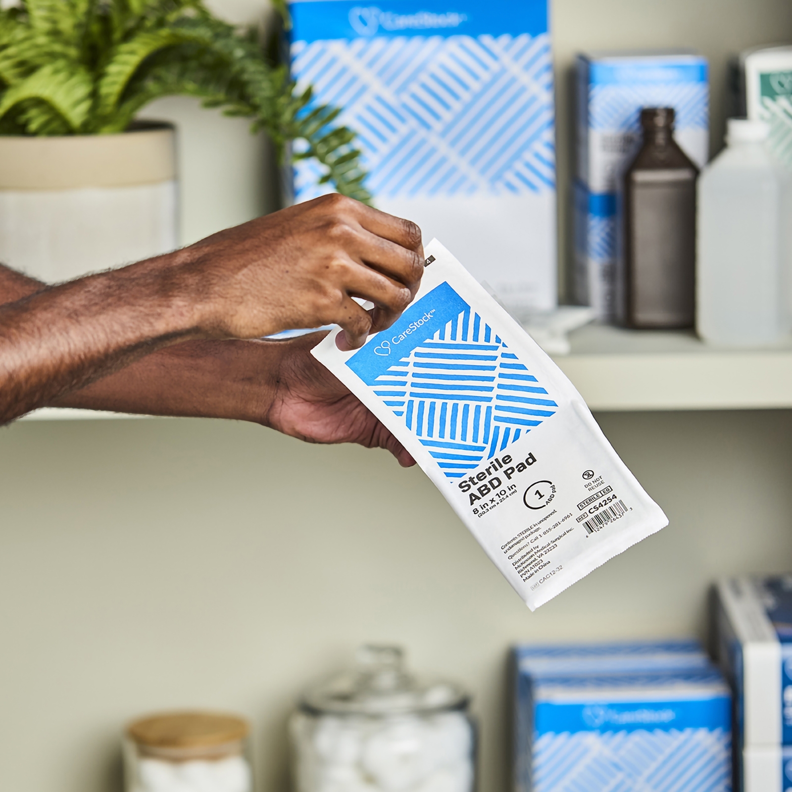 CareStock White Abdominal Pad Sterile 8 X 10 Inch CS4254 48 ct