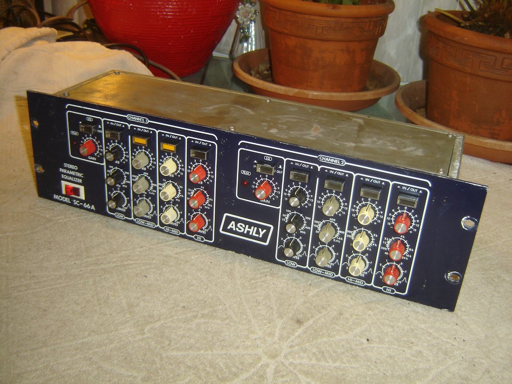 Ashly SC-66A, Blueface Stereo Parametric Equalizer, Eq, Vintage Rack, As Is