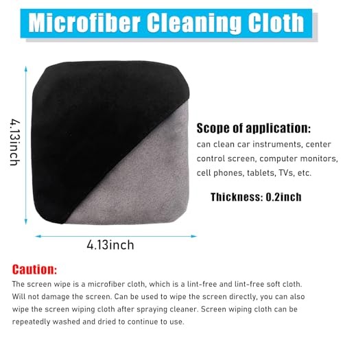 Car Screen Cleaner, Microfiber Auto Screen Cleaning Pad, Foldable Square,1Pcs