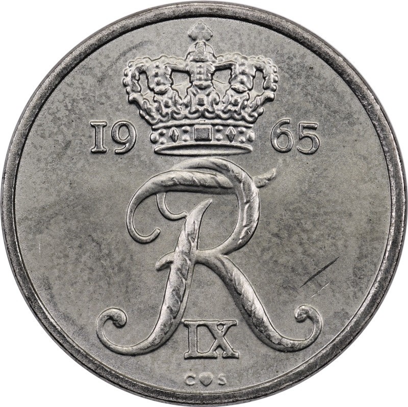 Denmark - 10 Ore - 1965 - Unc - Frederik IX
