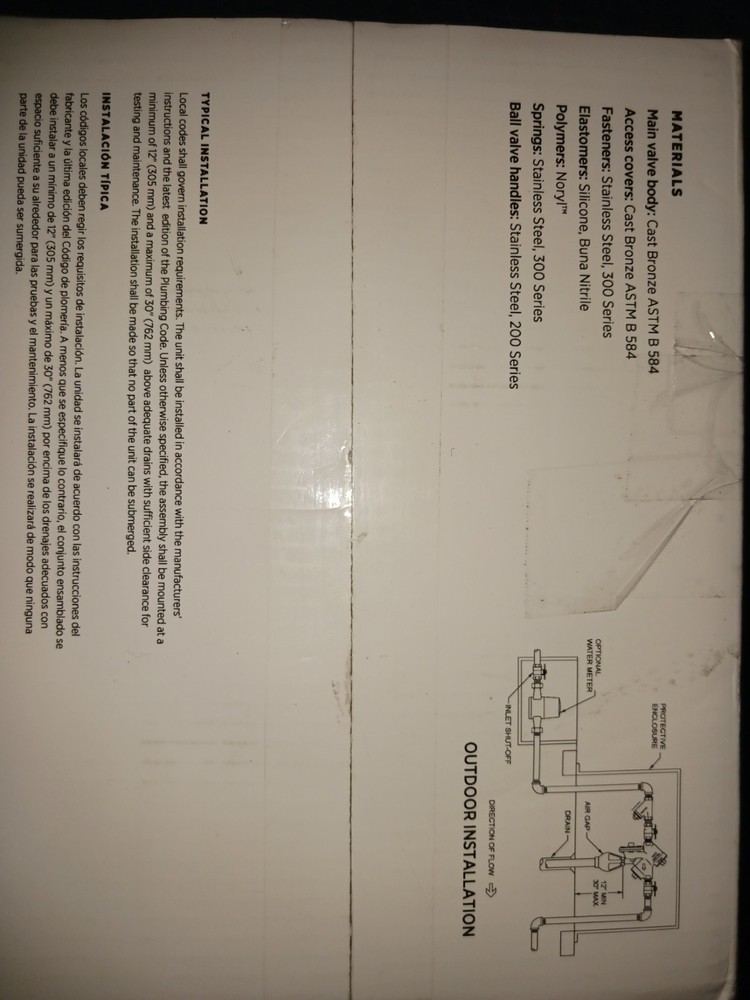 ZURN PRESSURE REGULATOR WITH BACKFLOW PREVENTER NEW
