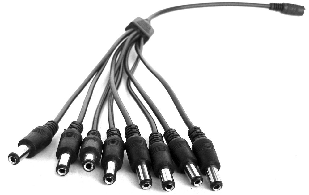 1 to 8 Power Splitter Adapter Cable for CCTV  Surveillance Security Camera