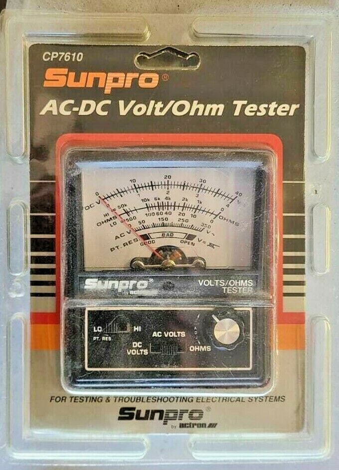 New Sunpro suntune Volts /Ohms 6 Function Analyzer Testers Cp7610 (AC-DC Tester)