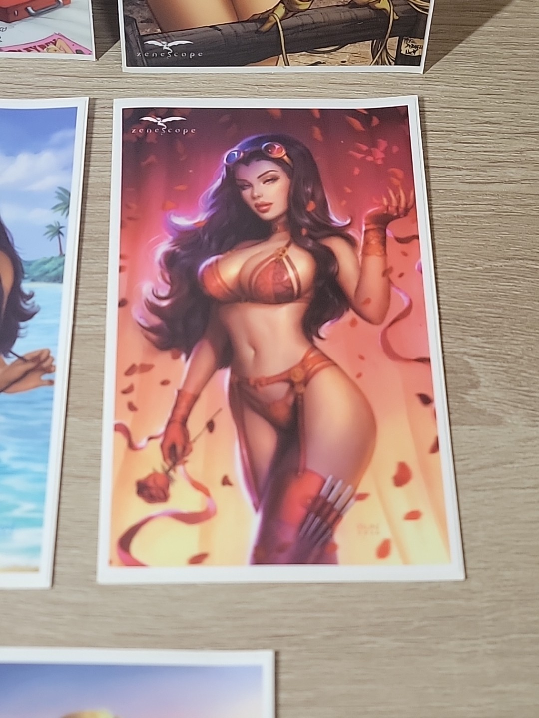 Zenescope (11) Sticker Card Lot. Very Rare! Robin Hood, Nurse, Cowgirl, Football