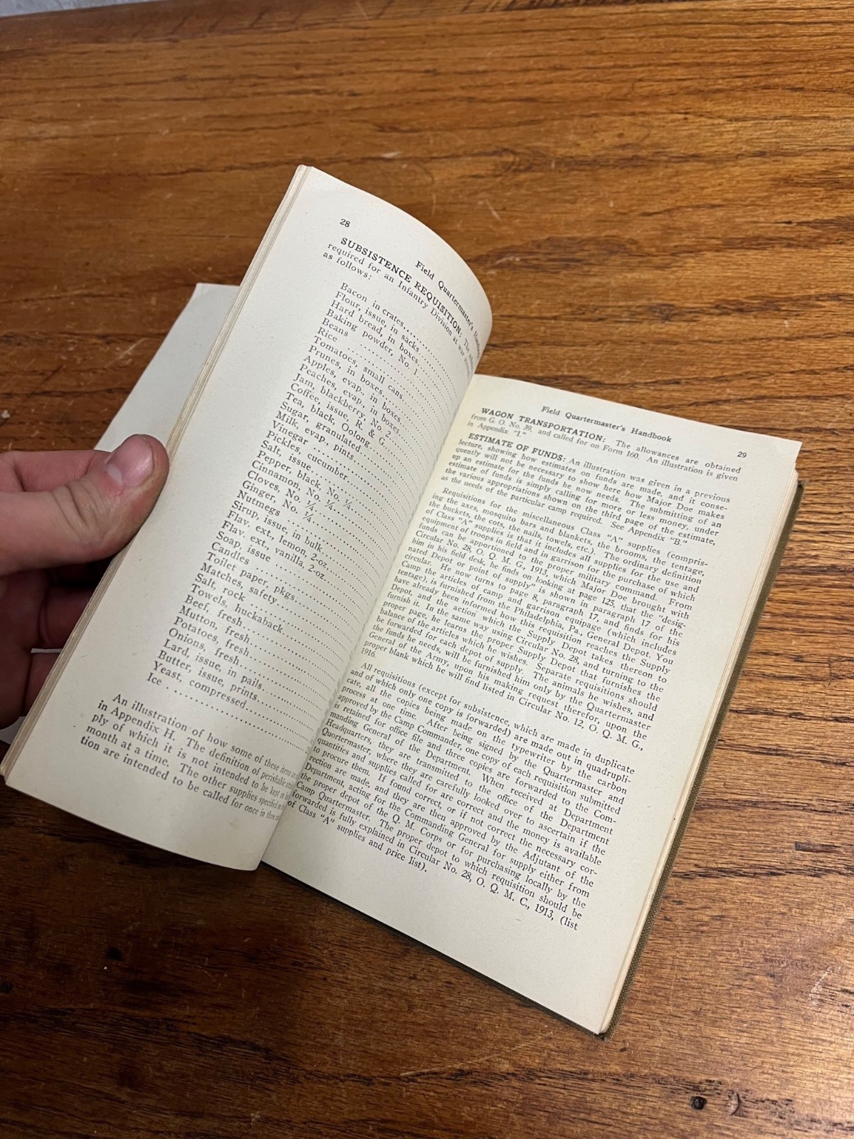 Vintage WWI Field Quartmasters Handbook 1917 Havery Military Series US Army Book