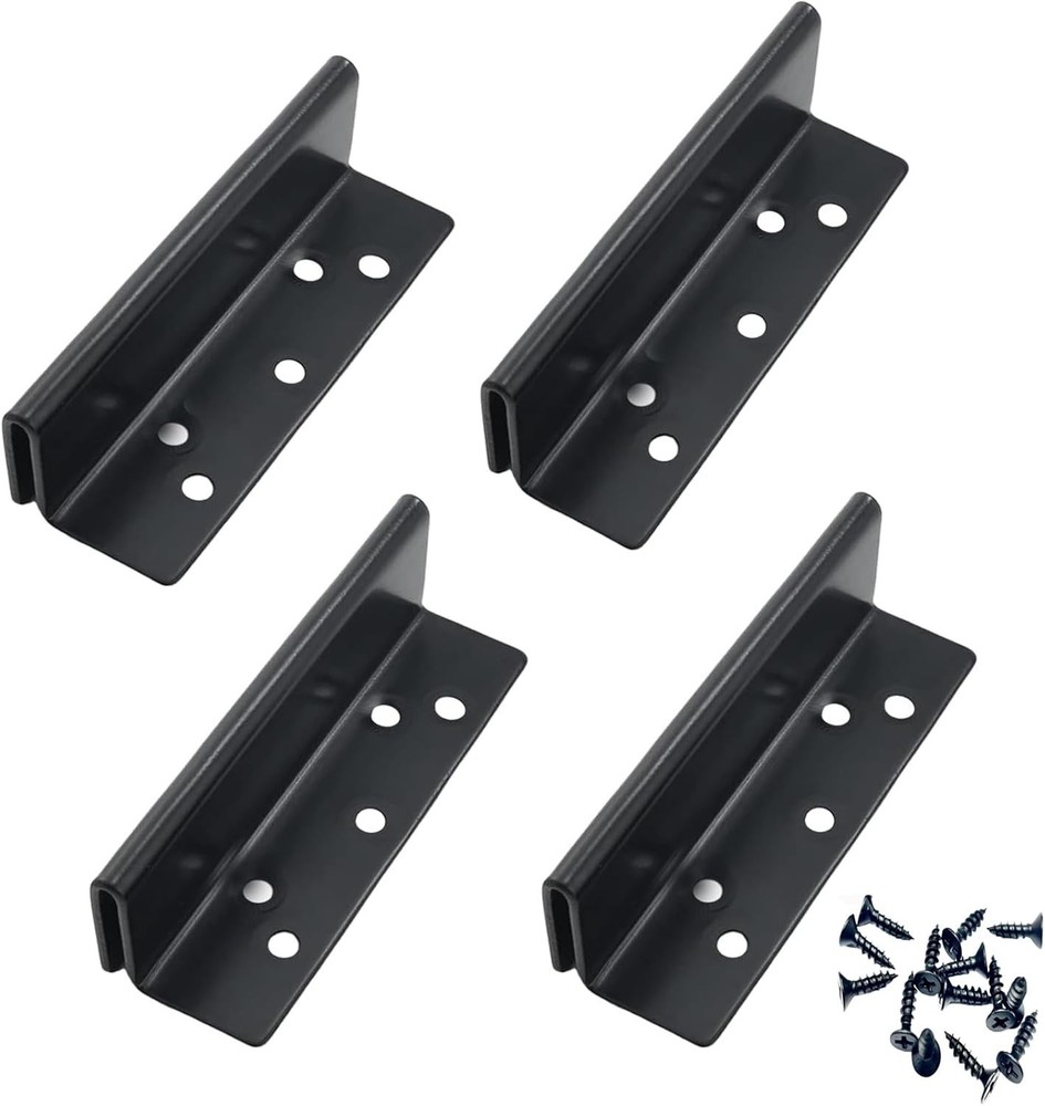 Bed Frame Hardware Bed Post Double Hook Slot Brackets Attachment Hardware, He...
